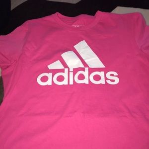 Pink addidas shirt